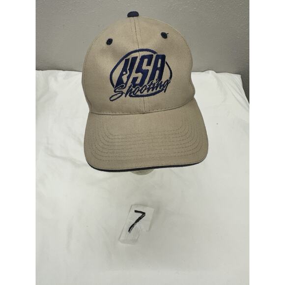 Outdoor Cap Baseball Hat USA Shooting Team Tan Embroidered Adjustable Olympics - Picture 8 of 8